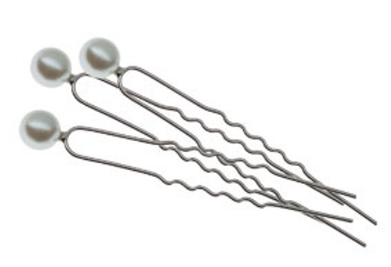 Hårsmycke - Hårnål med vit pärla