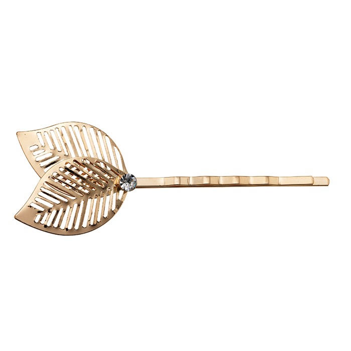 Gold Hairpin With Leaves