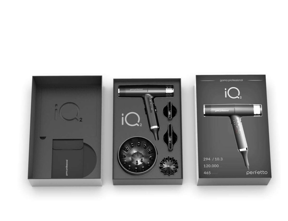 GA.MA IQ2 Compact hair dryer Black - Hårfön - 6
