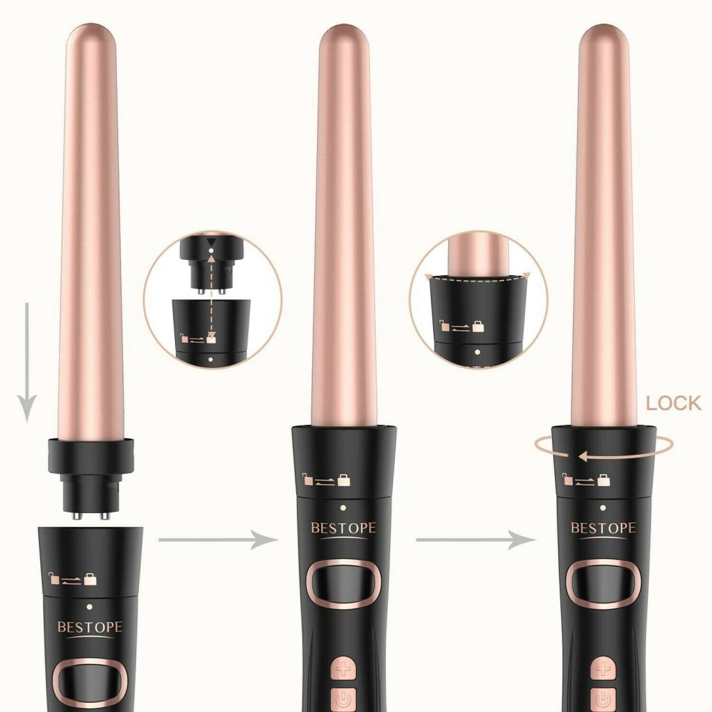 Bestope 6 in 1 Curling Iron Wand Set - 2
