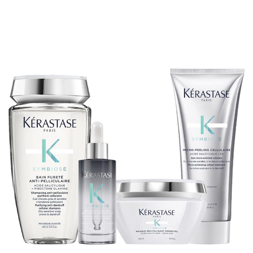 Kerastase Symbios 4 Veckors program Fett Hår med Mjäll och Skadade hårlängder