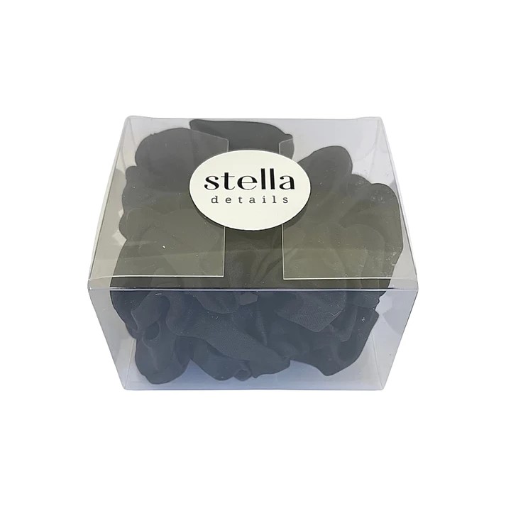 Stella Details Scrunchies 3-Pack i Presentask -svarta - 2