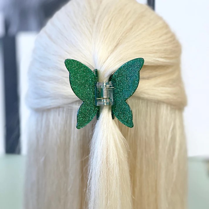 Stella Details Hårklämma Grön Glitter - Alva - 2