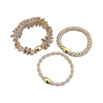 Stella Details 3 pack Beige Hårsnoddar i Presentförpackning