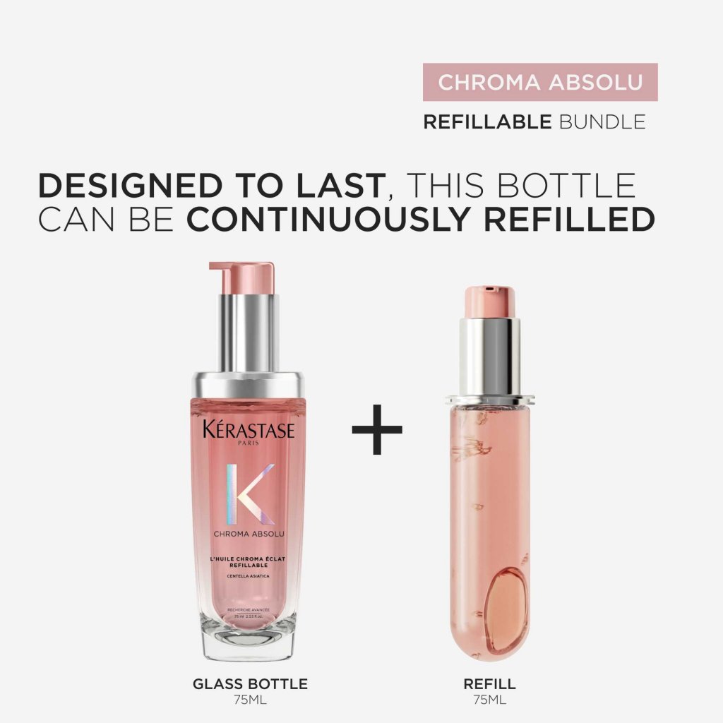 Kerastase Chroma Absolu Chroma ’Eclat Refillible Hair Oil för färgat hår 75ml - 5