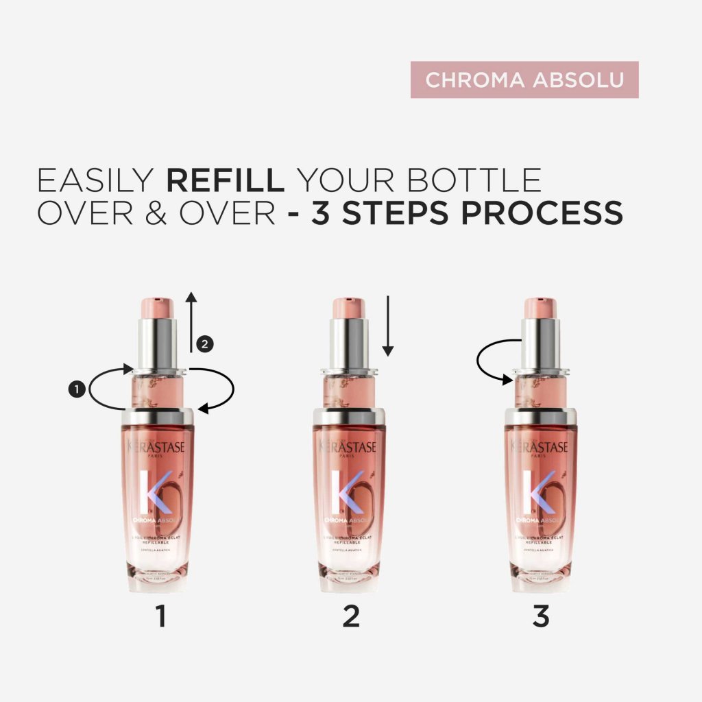 Kerastase Chroma Absolu Chroma ’Eclat Refillible Hair Oil för färgat hår 75ml - 6