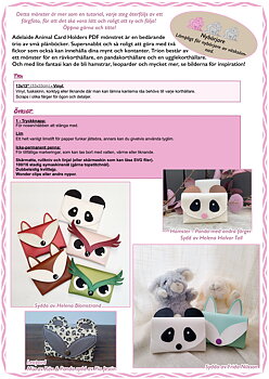 Adelaide Animal Card Holders- Pappersmönster