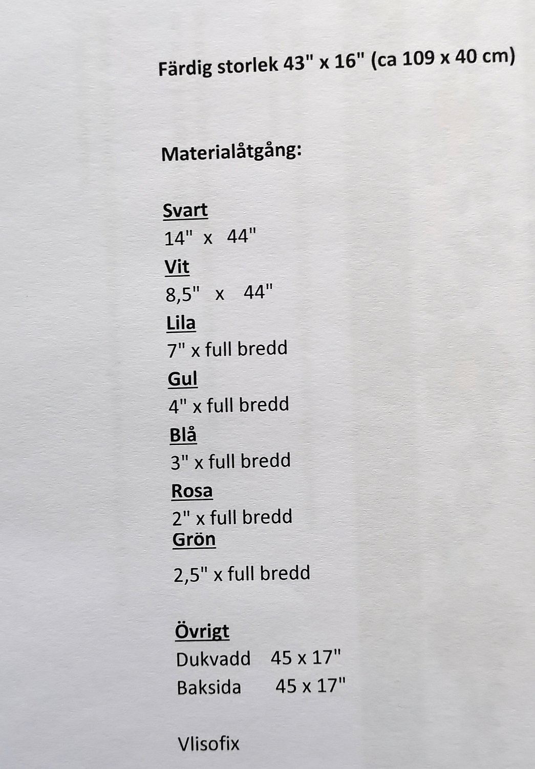 Mönster - Morsdagsduken - 2