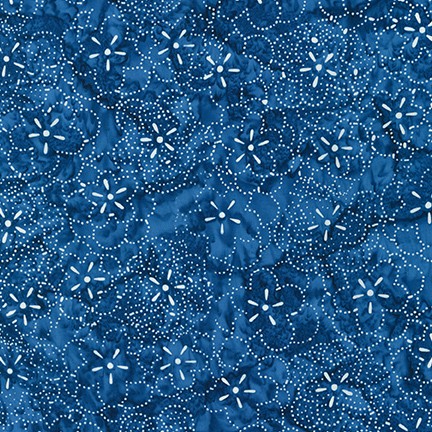 Kasuri - Blue - Blommor