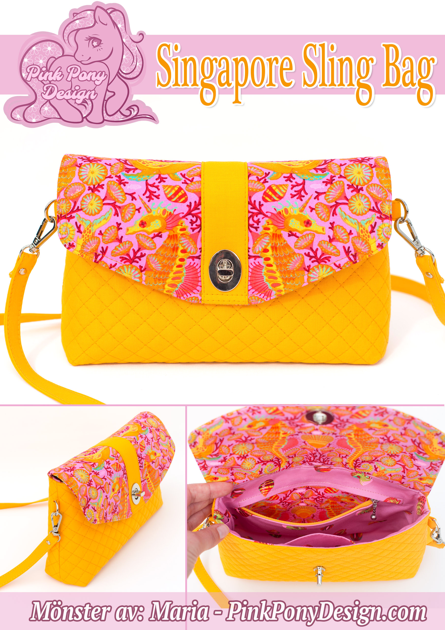 Singapore Sling Bag - Pappersmönster