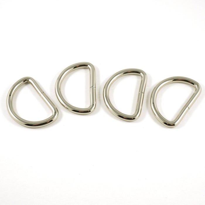 D-Rings 1" - Nickel - 4 pack - Emmaline