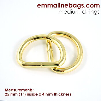 D-Rings 1" - Copper - 4 pack - Emmaline