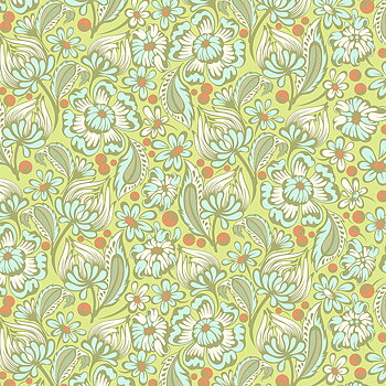 Tula Pink Chipper - Wild Vines Mint