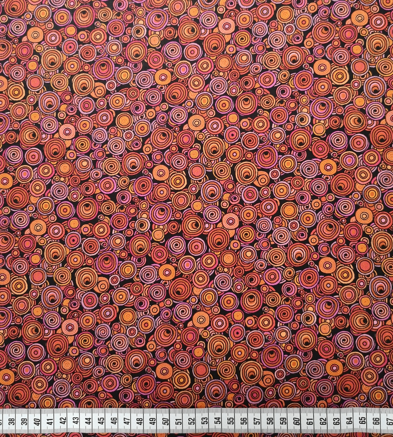 Meredian - orange och rosa snurror
