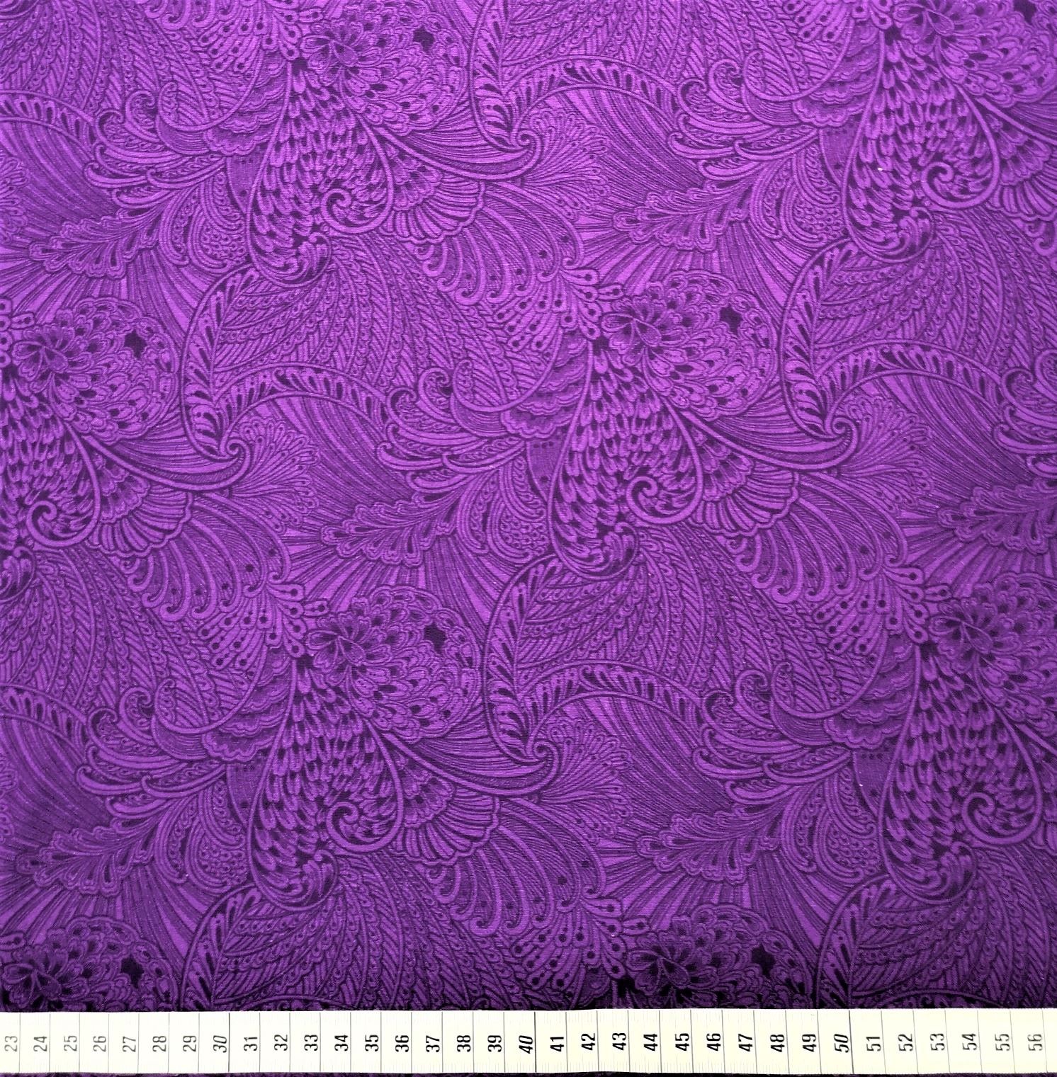 Peacock Flourish - Opulence Tonal Dark Purple
