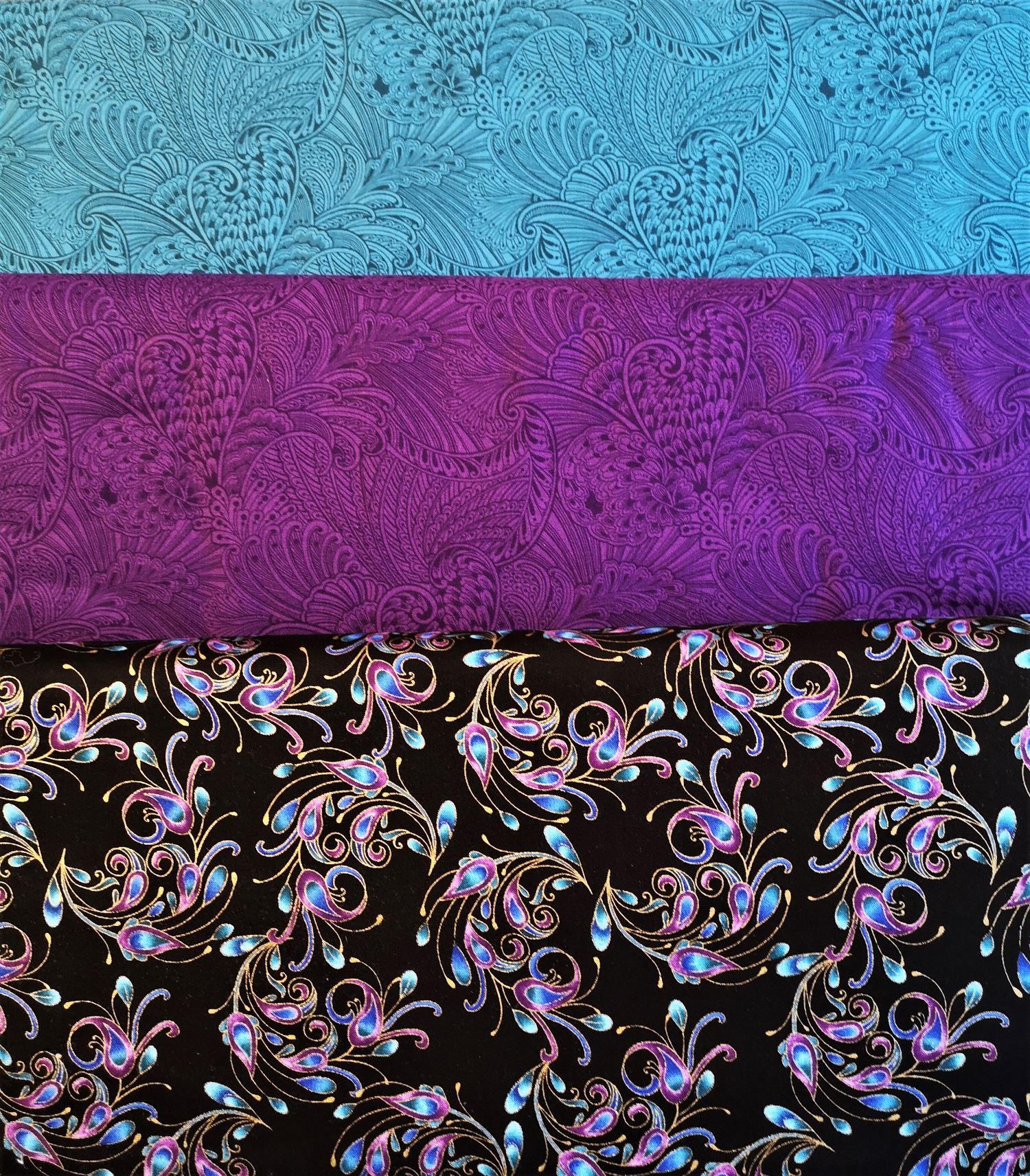 Peacock Flourish - Opulence Tonal Dark Teal - 2