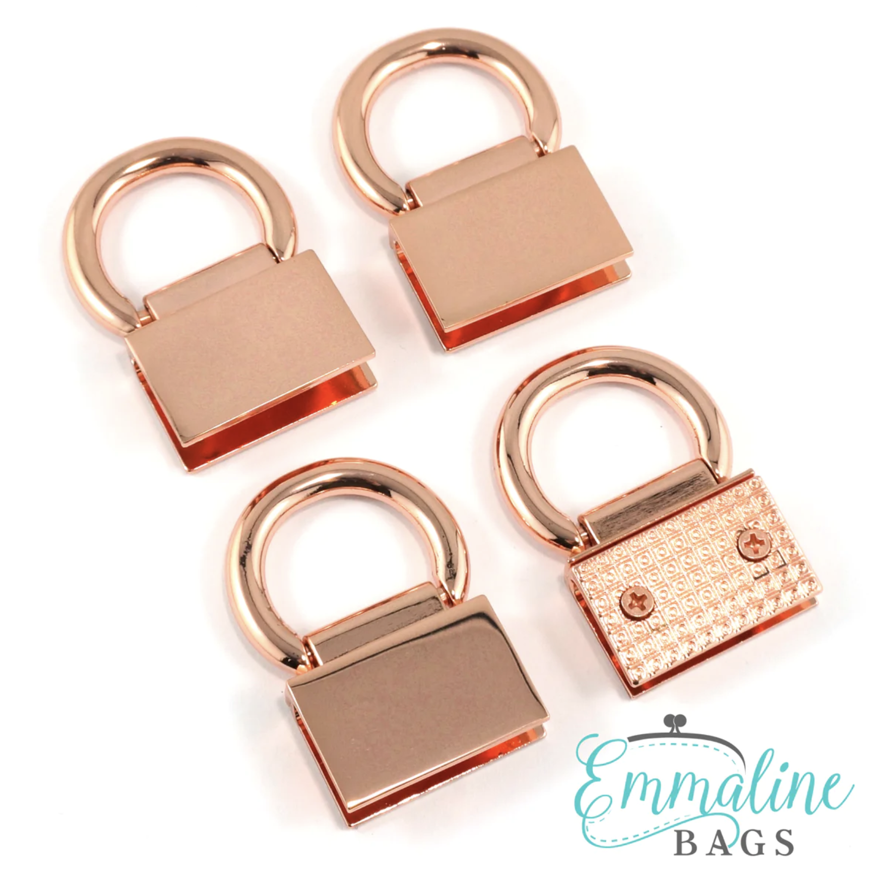 STRAP ANCHOR: "EDGE CONNECTORS" - 1 "  - COPPER  -  4 PACK