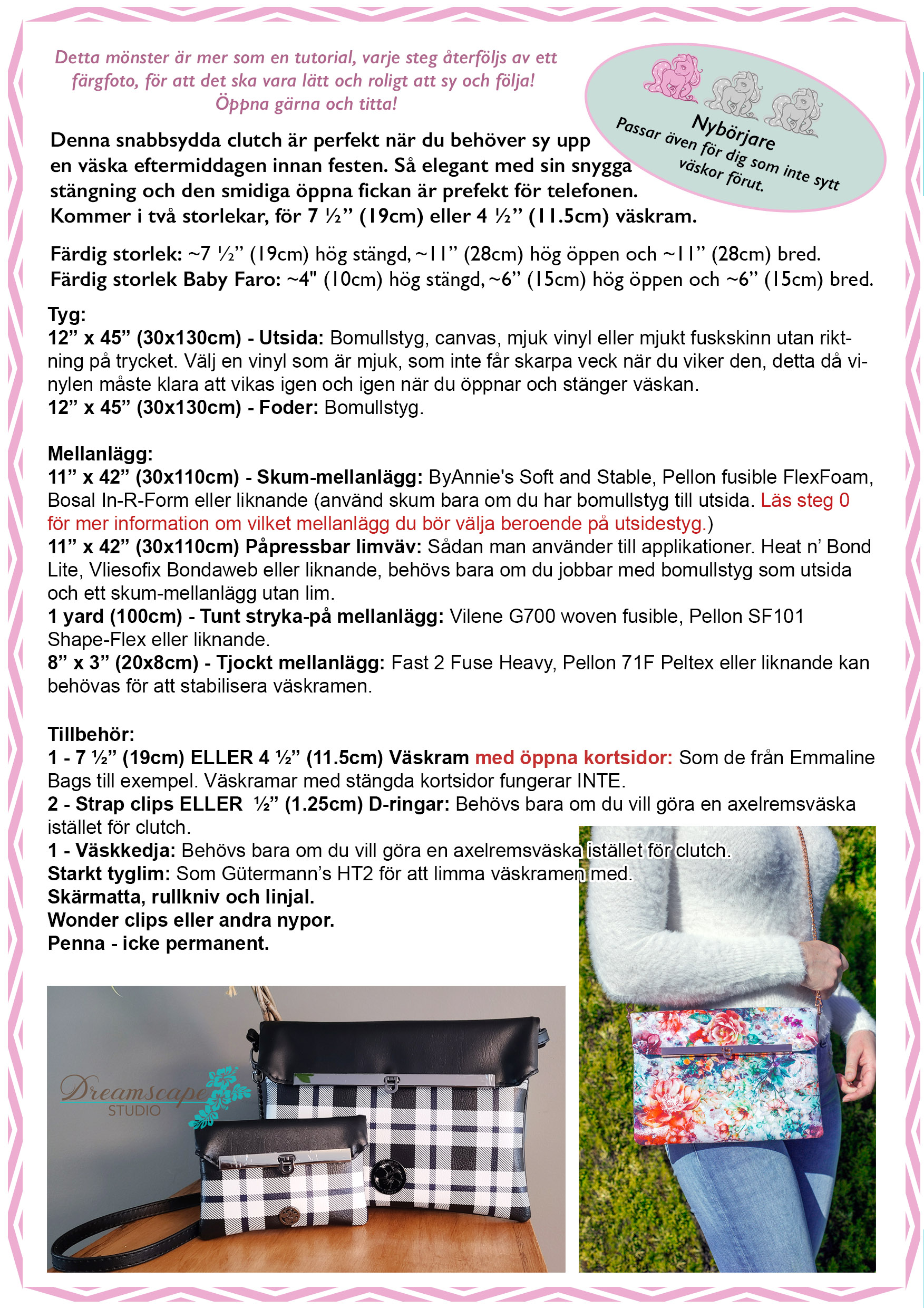 Faro Foldover Clutch - Pappersmönster - 2