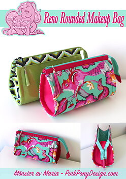 Reno Rounded Makeup Bag - Pappersmönster