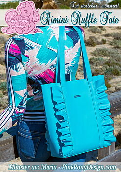 Rimini Ruffle Tote - Pappersmönster