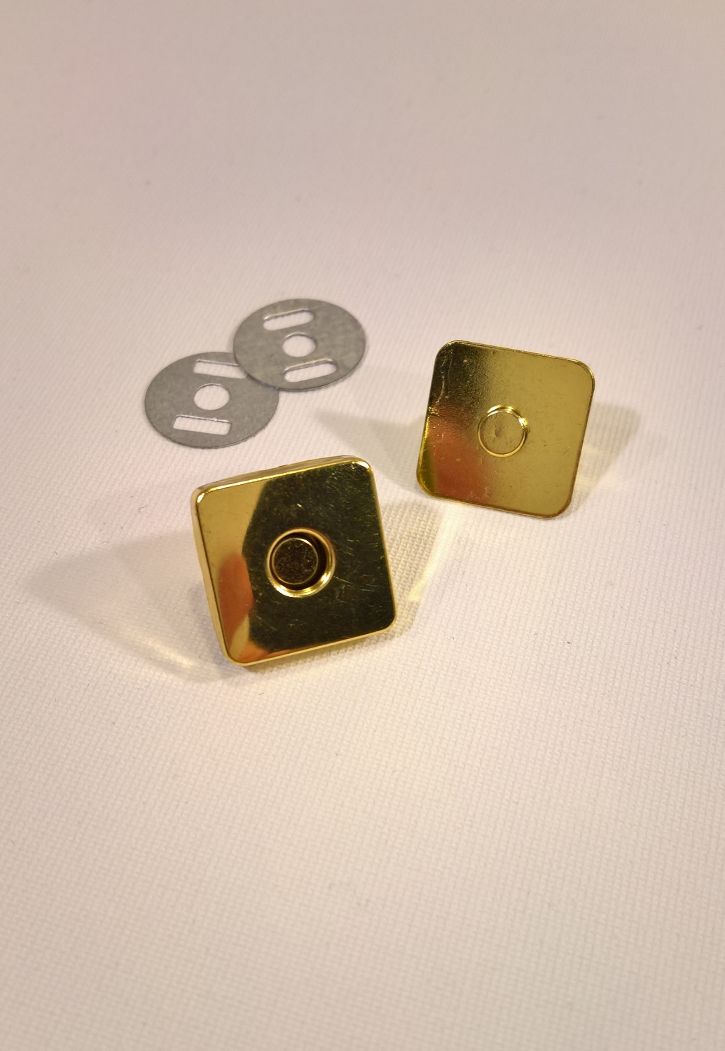 Magnetlås, fyrkantigt - guld 
