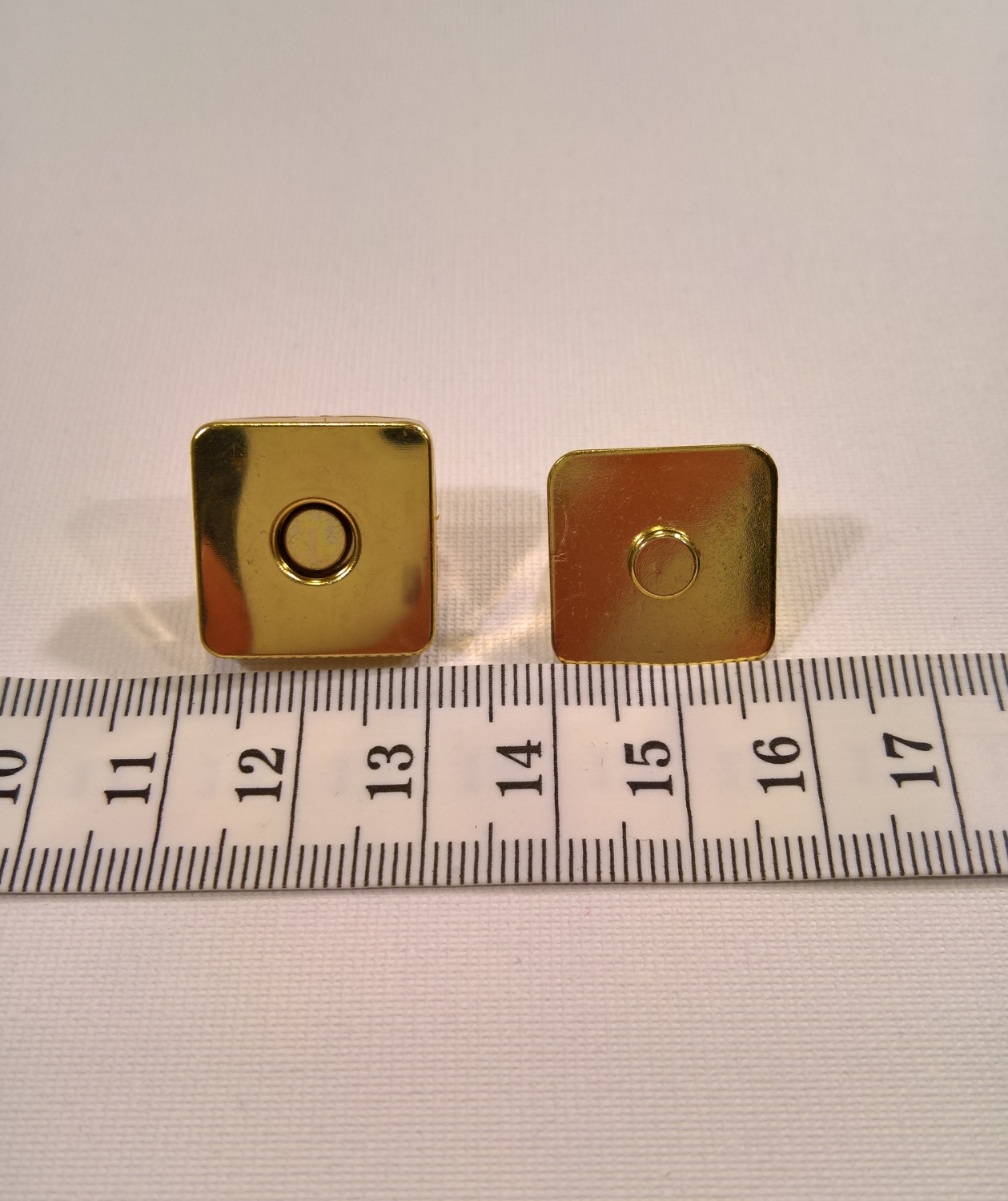 Magnetlås, fyrkantigt - guld  - 2