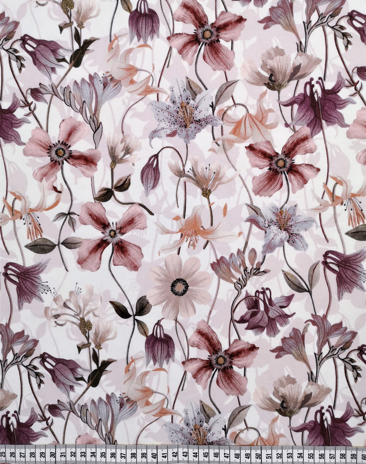Flowers Nude - bomullsjersey