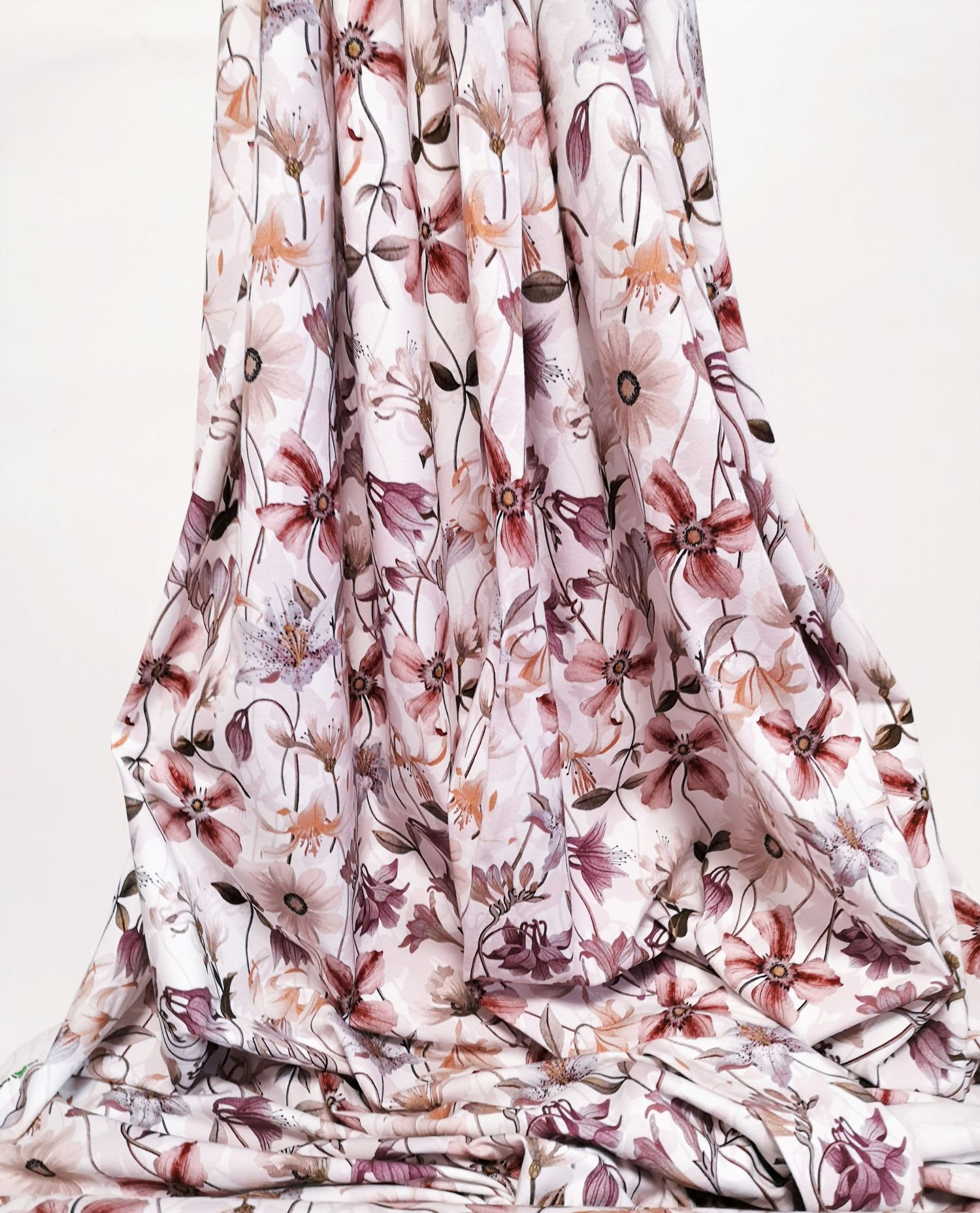 Flowers Nude - bomullsjersey - 2
