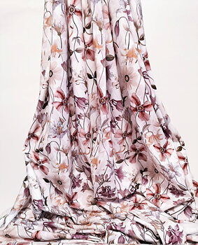 Flowers Nude - bomullsjersey