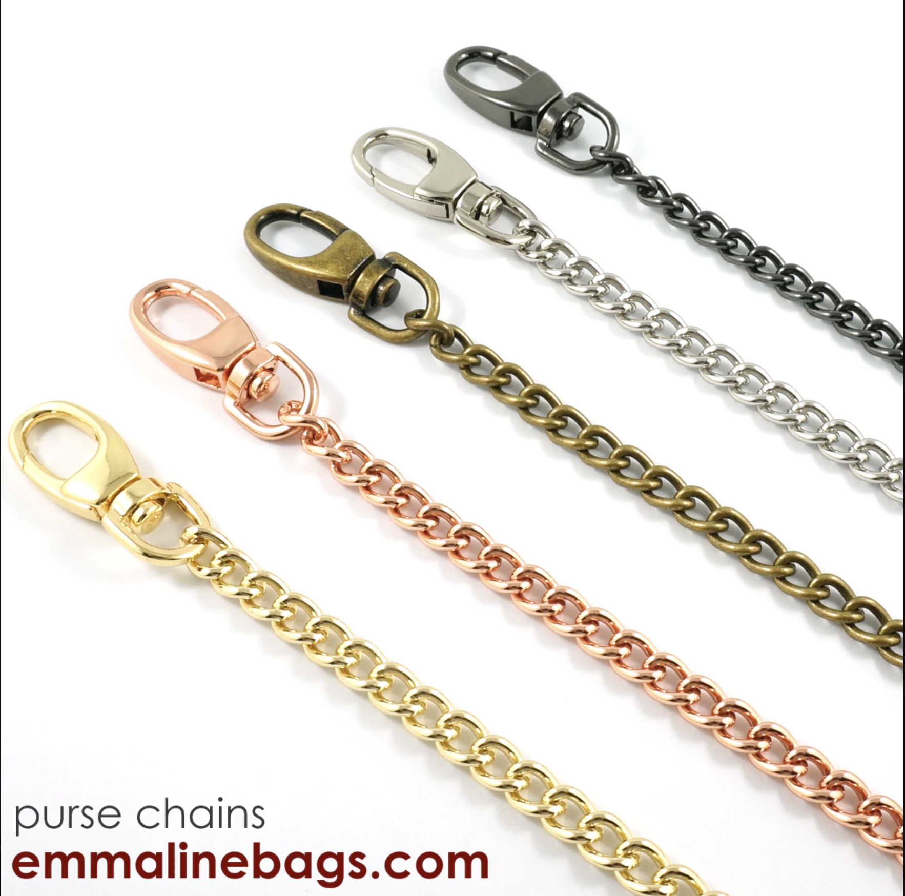 PURSE CHAIN - SINGLE-LINK CHAIN - Gold - Emmaline - 2