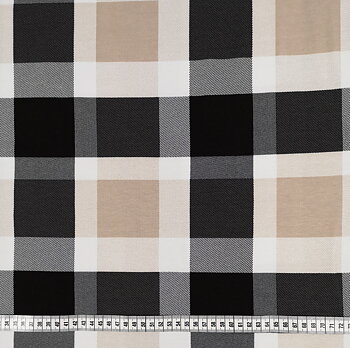 Svart-beige-vit rutig - Sweat