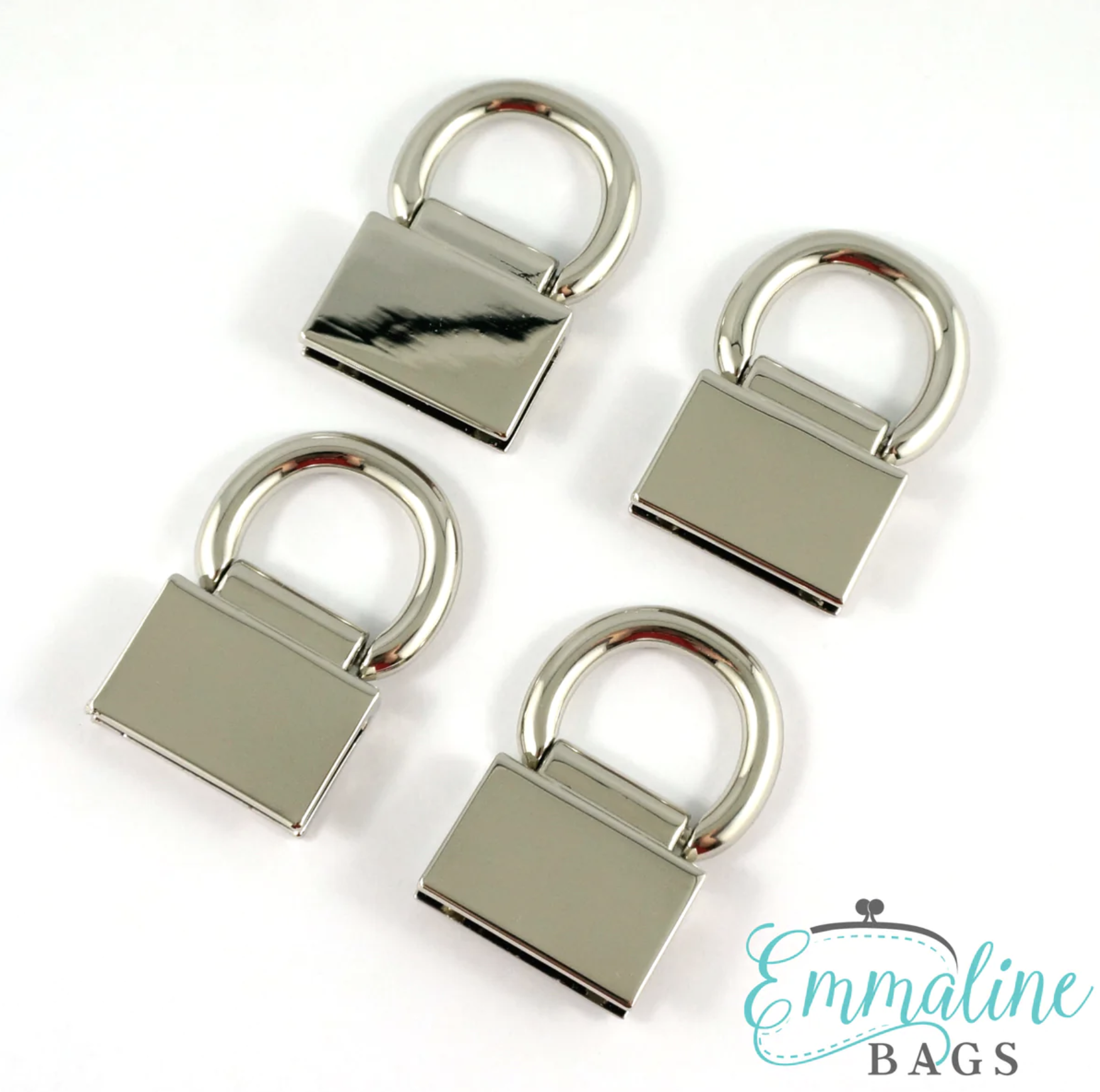 STRAP ANCHOR: "EDGE CONNECTORS" - 1 "  - NICKEL -  4 PACK