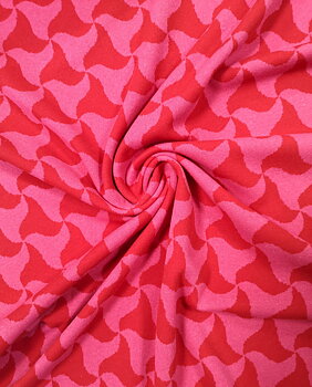 Röd/rosa jacquard