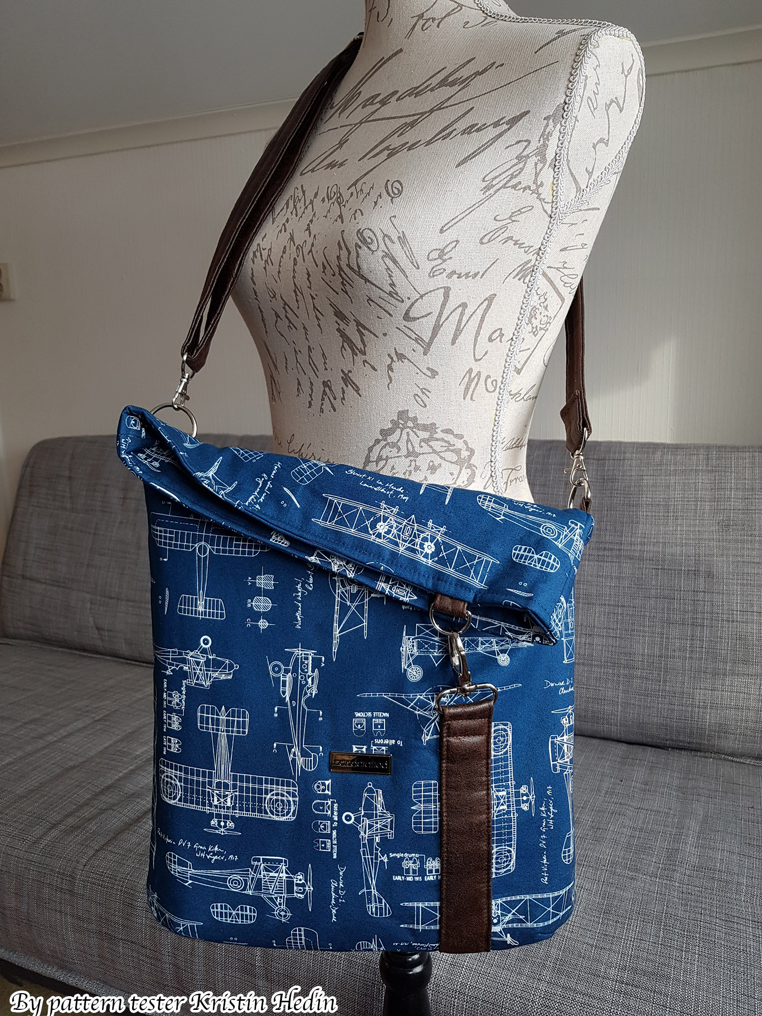 Fresno Foldover Bag - Pappersmönster - 5