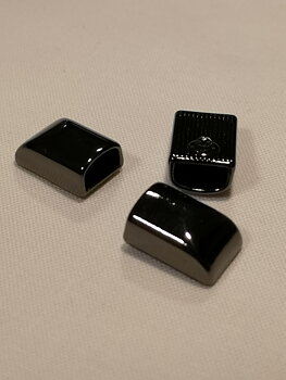 Dragkedjeände i metall - Svart 1 pack