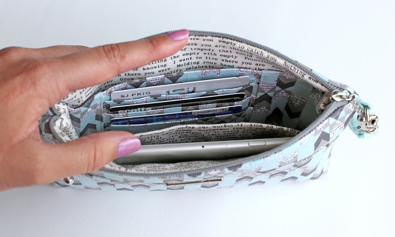 Denver Double Zip Bag - Pappersmönster - 3