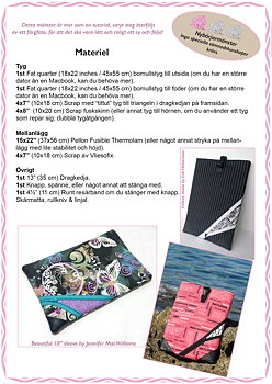 Mackie Sleeve - laptopfodral - Pappersmönster