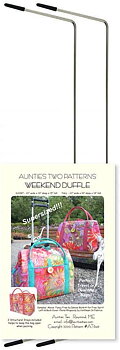 Väskmönster + väskbågar  - Aunties Two Patterns Weekend Duffle 