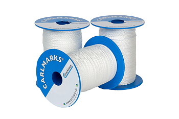 15 meter surrningslina 3 mm, vit & svart