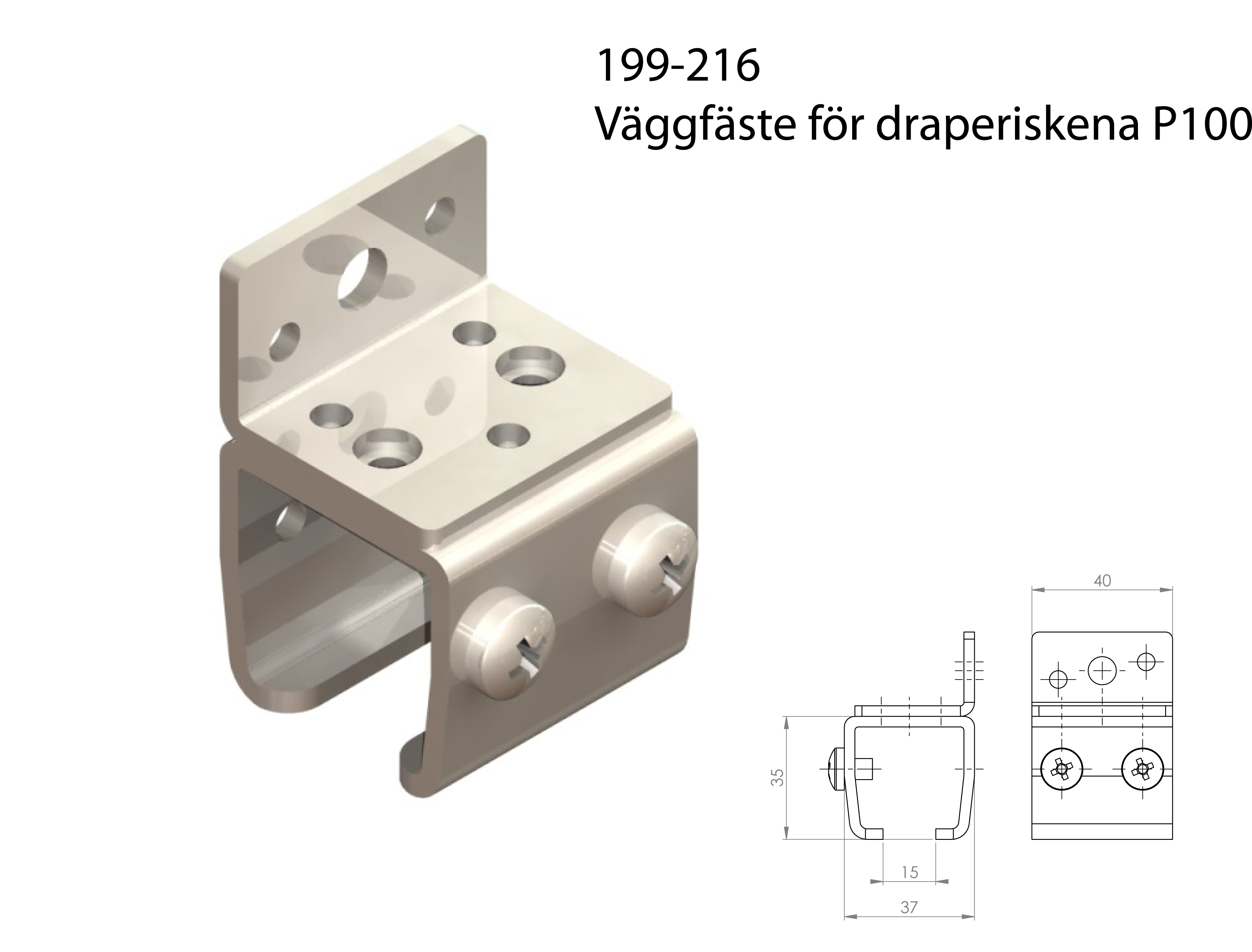 Komplett skensystem P100 till pvc draperi - 4