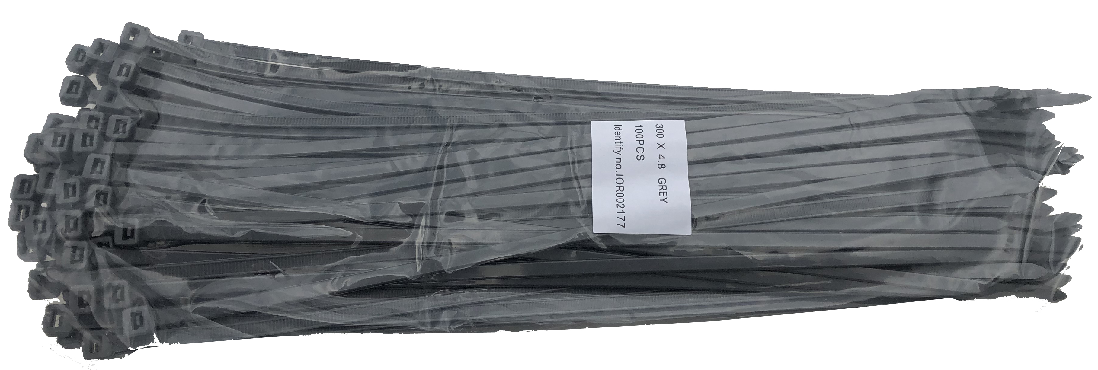 100-pack buntband 300x4,8 mm, grå