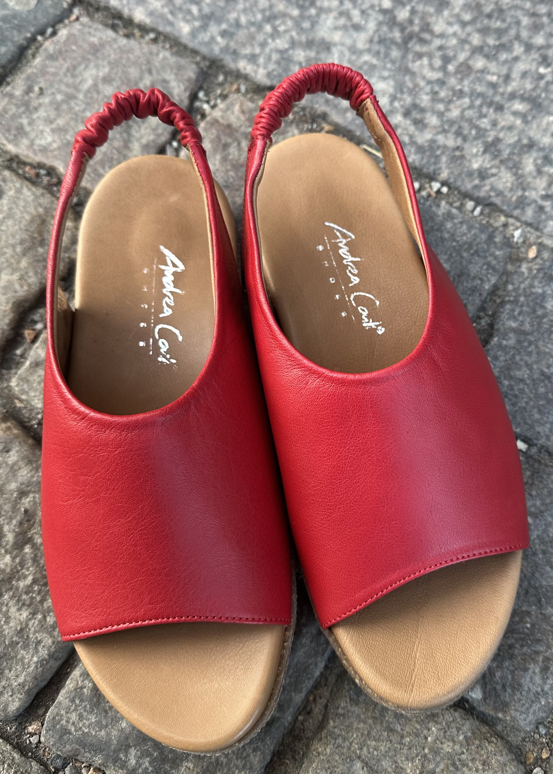 Sköna sandaler från Andrea Conti, cerise - 3