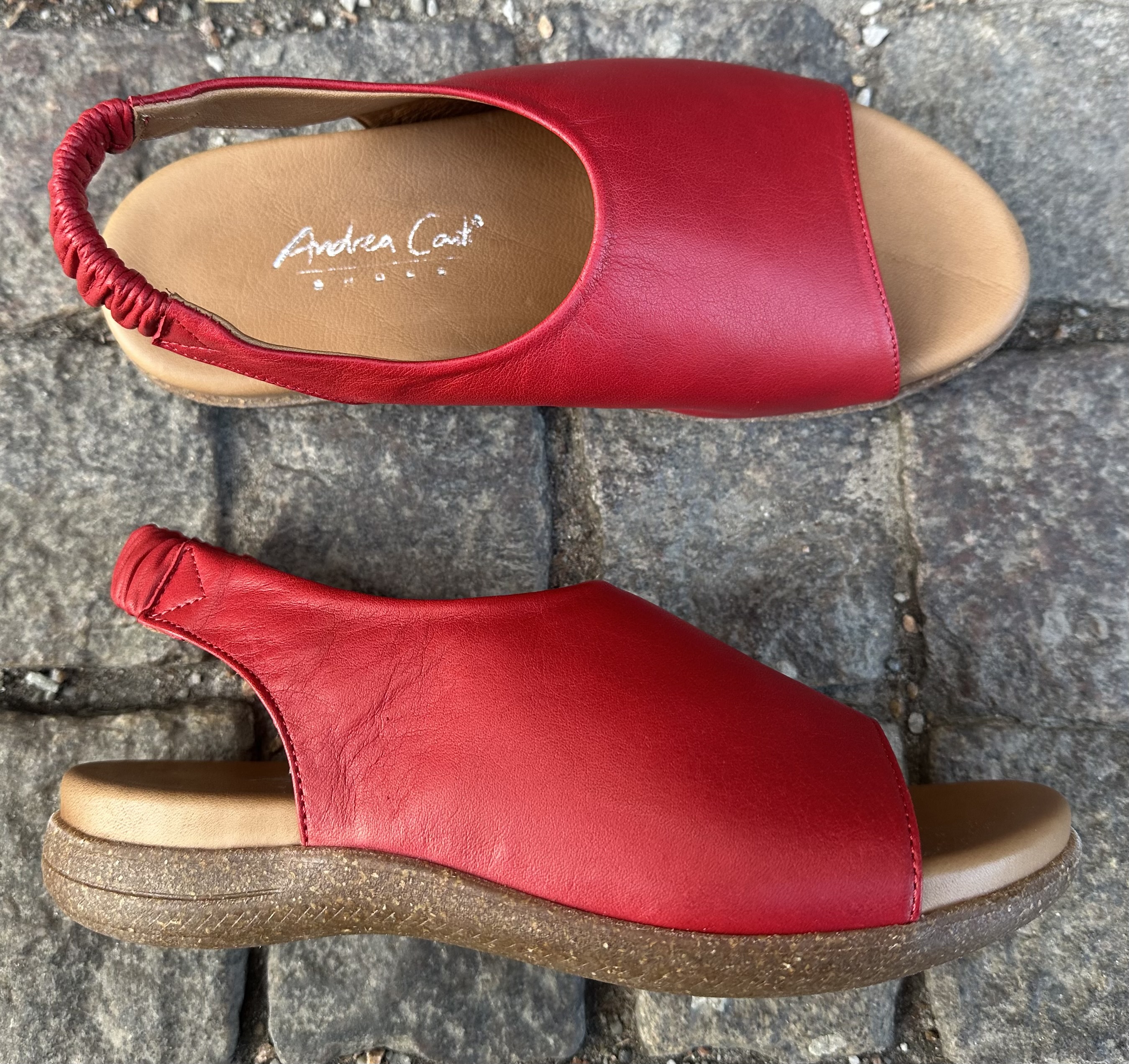 Sköna sandaler från Andrea Conti, cerise - 2
