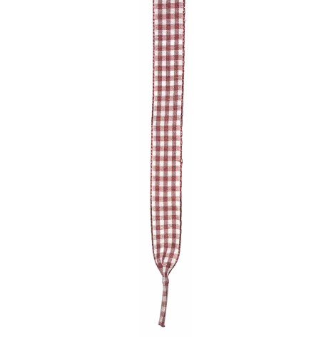 Skosnören 110  cm, rutig, röd
