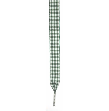 Skosnören 110  cm, rutig,  grön