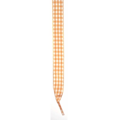 Skosnören 110  cm, rutig- orange