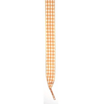 Skosnören 110  cm, rutig- orange