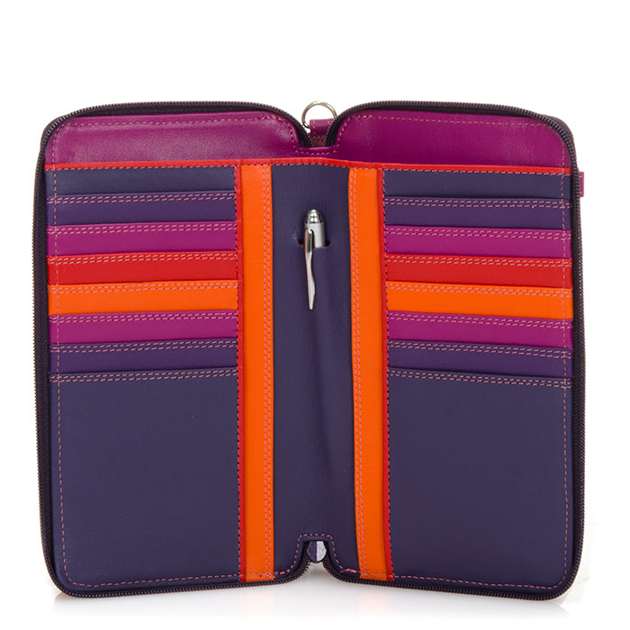 MyWalit reseplånbok/ väska  med  avtagbar axelrem 18x11, färg, Sangria Multi - 2