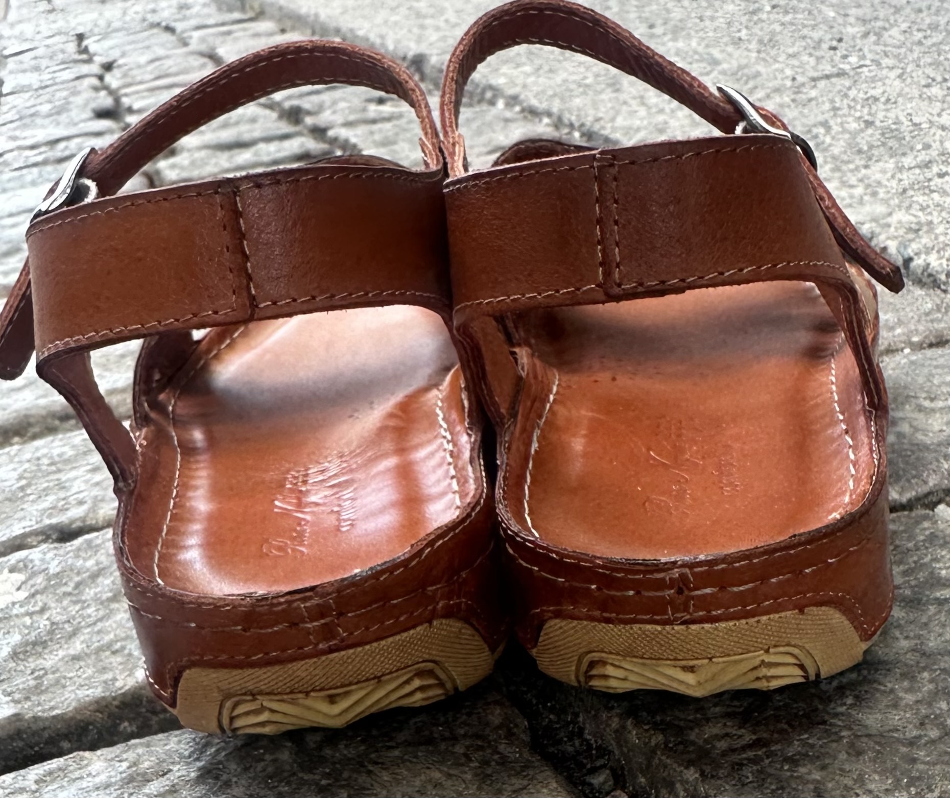 Sandaler i skinn från  Rosa Negra Comfort, Multi, orange/röd/grön - 5