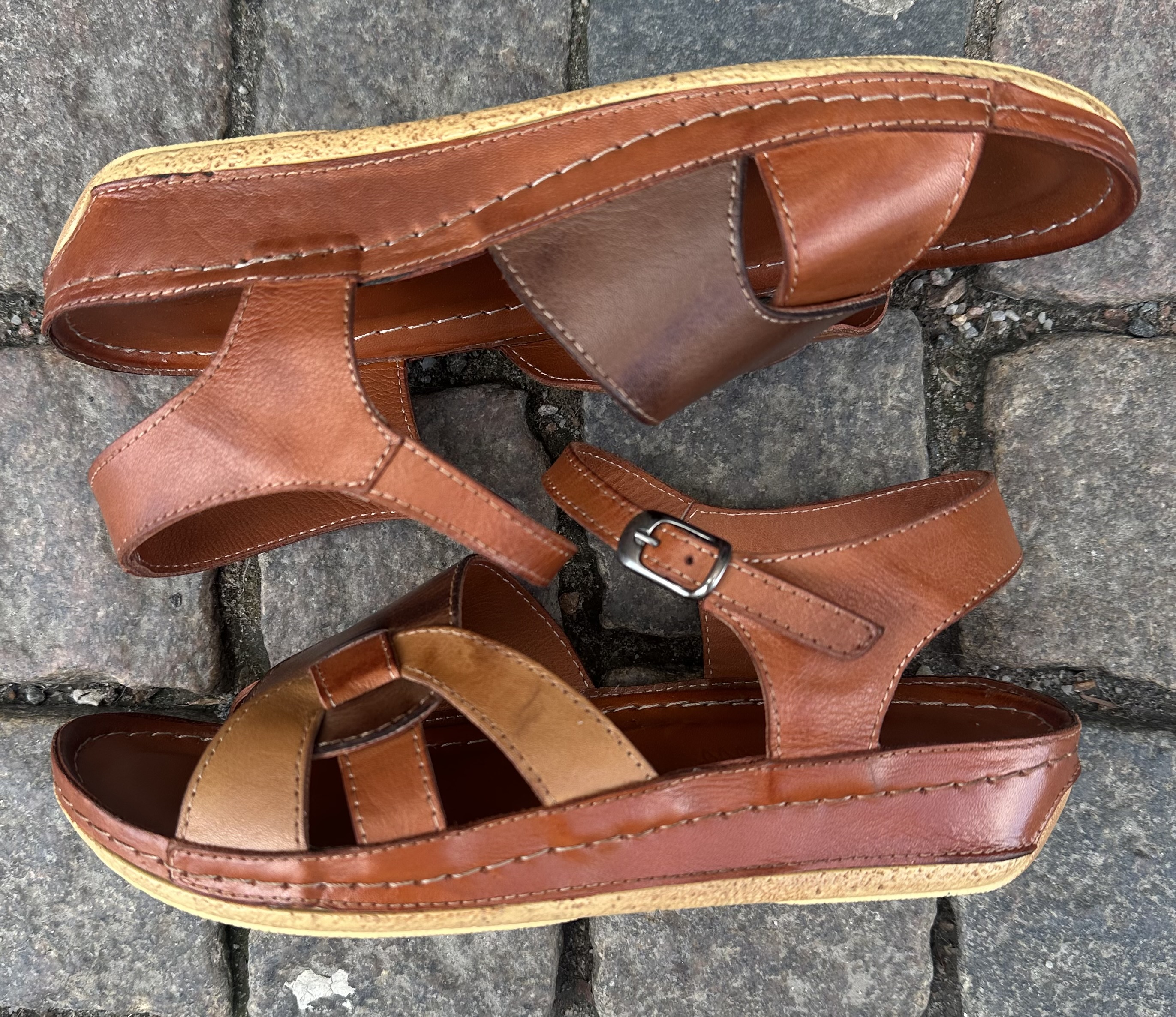 Sandaler i skinn från  Rosa Negra Comfort, brown/multi - 3